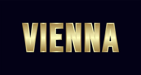 Vienna City Typography Vector Design Salam Untuk Shirt Poster Kartu - Stok Vektor
