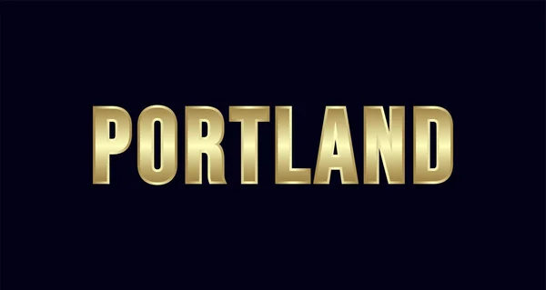 Diseño Vectorial Tipografía Portland City Saludos Para Camiseta Póster Tarjeta — Vector de stock