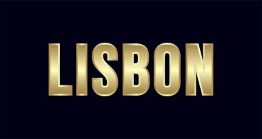 Lizbon şehir Tipografi vektör tasarımı. Selamlar T-shirt, poster, kartı ve daha fazlası için