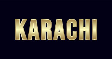 Karaçi şehir Tipografi vektör tasarımı. Selamlar T-shirt, poster, kartı ve daha fazlası için