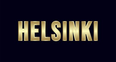 Helsinki şehir Tipografi vektör tasarımı. Selamlar T-shirt, poster, kartı ve daha fazlası için