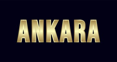 Ankara şehir Tipografi vektör tasarımı. Selamlar T-shirt, poster, kartı ve daha fazlası için