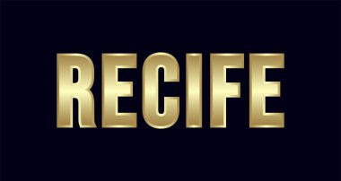 Recife şehir Tipografi vektör tasarımı. Selamlar T-shirt, poster, kartı ve daha fazlası için