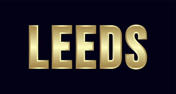 Leeds City Typography Vektordesign Grüße Für Shirt Poster Karte Und — Stockvektor