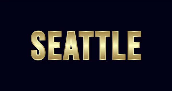 Diseño Vectorial Tipografía Seattle City Saludos Para Camiseta Póster Tarjeta — Vector de stock