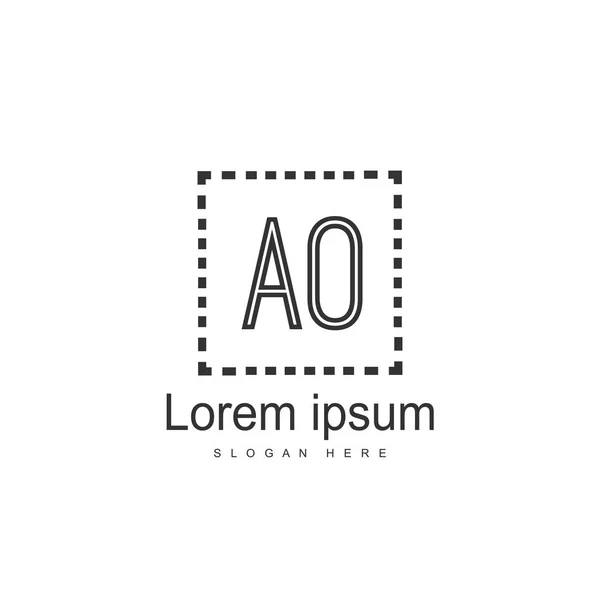 Letters Logo Design Simples Criativa Carta Preta Conceito Ilustração — Vetor de Stock