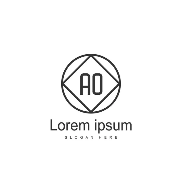 Lettres Logo Design Illustration Concept Lettre Noire Simple Créative — Image vectorielle