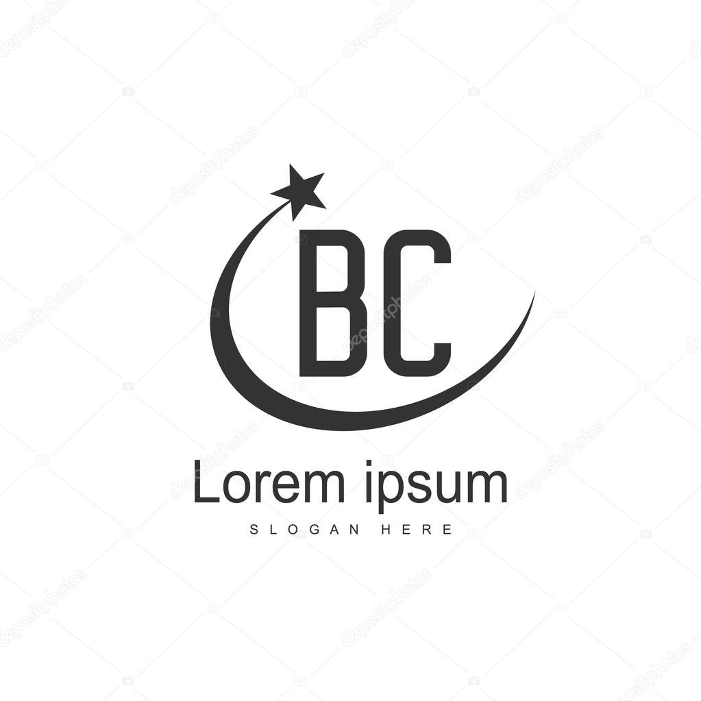 Letter Logo BC Template Vector Design