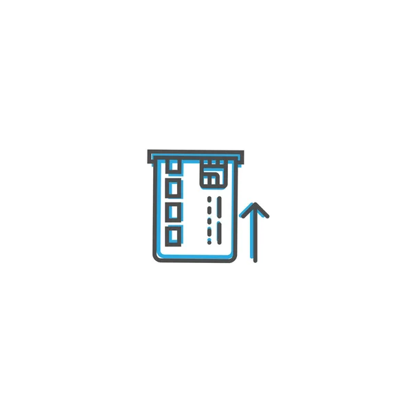 Atm icon line design. Vektor-Illustration für Unternehmensikone — Stockvektor