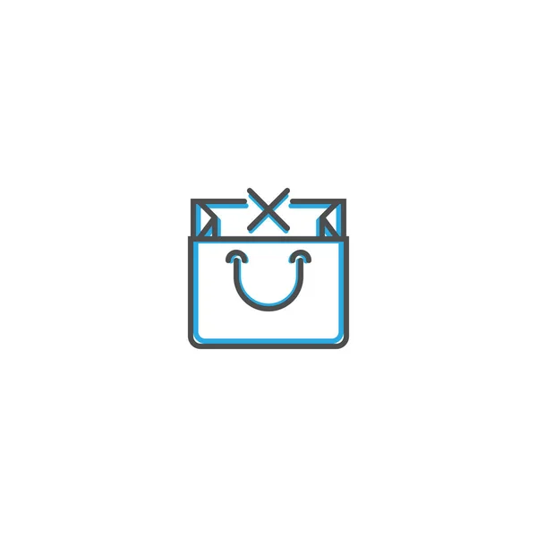 Diseño de línea de icono de bolsa. Icono de negocio vector ilustración — Vector de stock