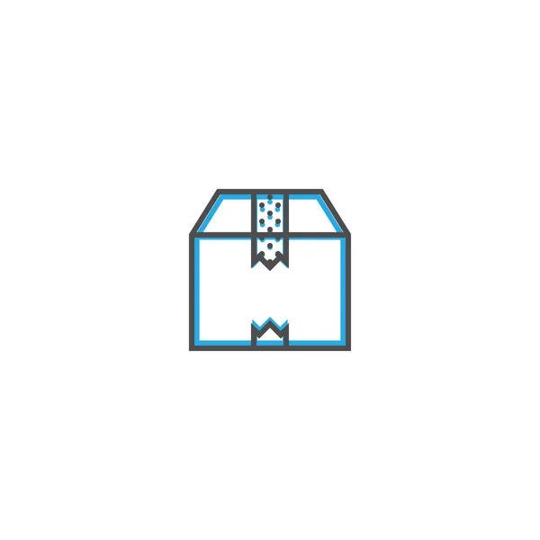 Diseño de línea de icono de caja. Icono de negocio vector ilustración — Archivo Imágenes Vectoriales