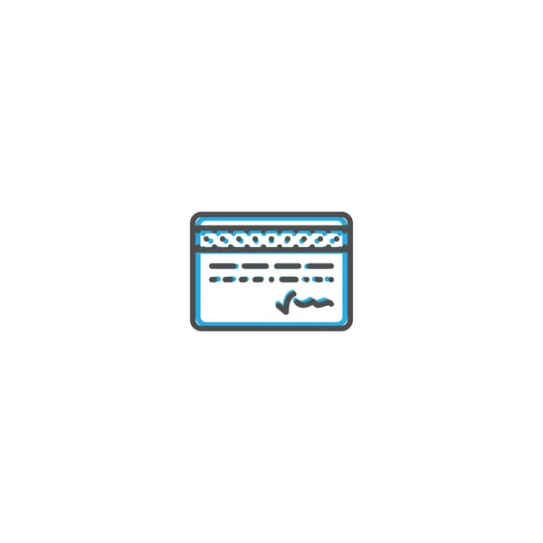 Kreditkort ikon linje design. Business ikonen vektorillustration — Stock vektor