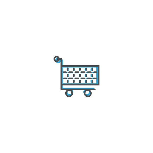 Cart icon line design. Business icon vector illustration — Stock Vector