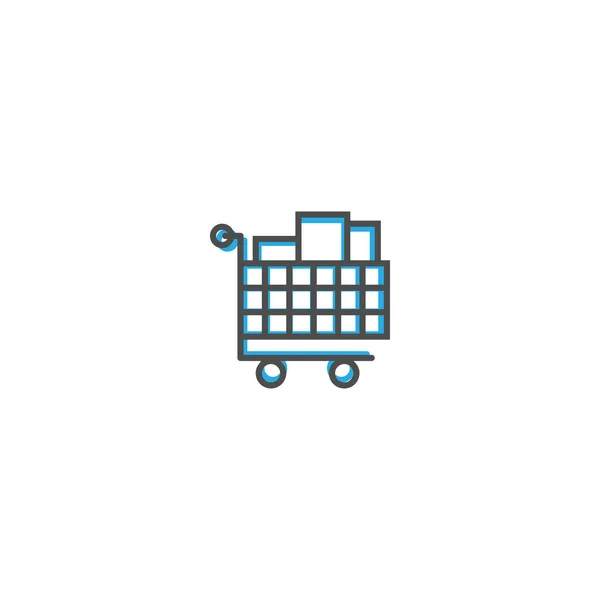 Cart icon line design. Business icon vector illustration — Stock Vector