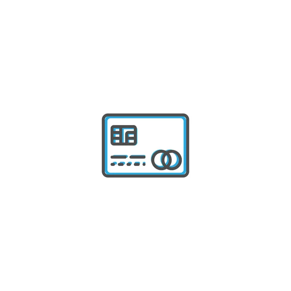Credit card icon line design. Business icon vector illustration — Stock Vector