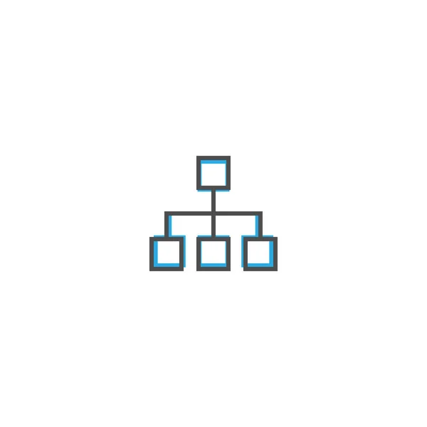 Diagrama ícone linha design. Ilustração do vetor do ícone do negócio — Vetor de Stock