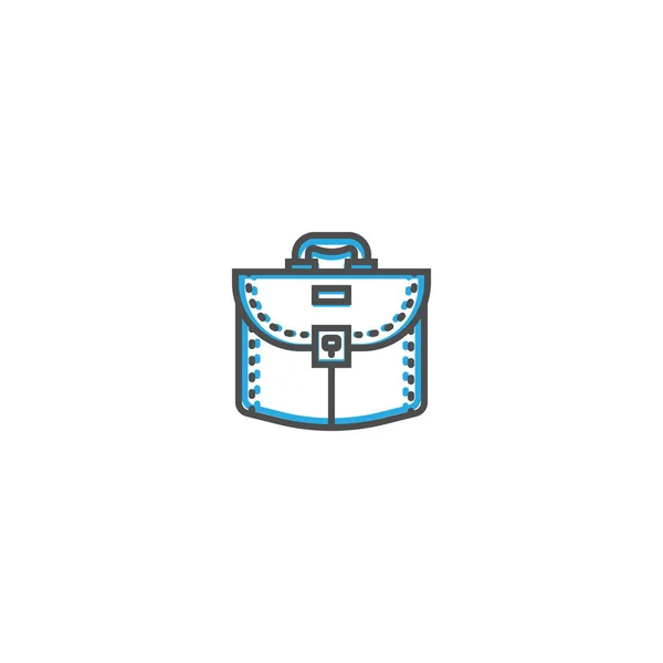 Diseño de la línea icono de la maleta. Icono de negocio vector ilustración — Archivo Imágenes Vectoriales