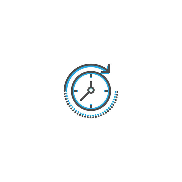 time passing icon line design. Business icon vector illustration