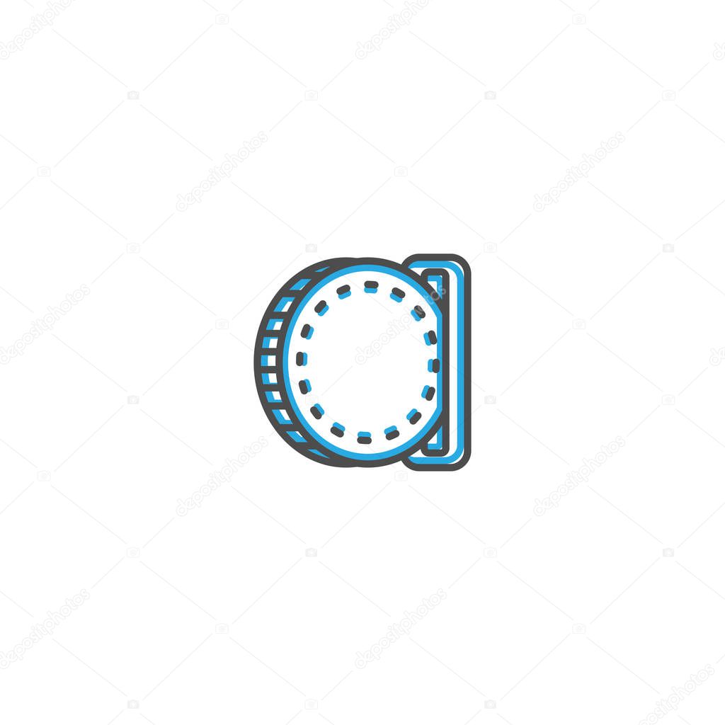 insert coin icon line design. Business icon vector illustration