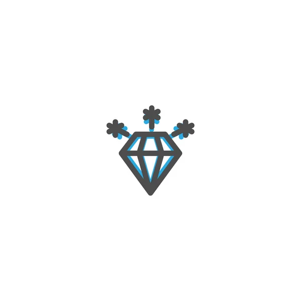 Дизайн линии Diamond Icon. Векторная иллюстрация значков электронной коммерции — стоковый вектор