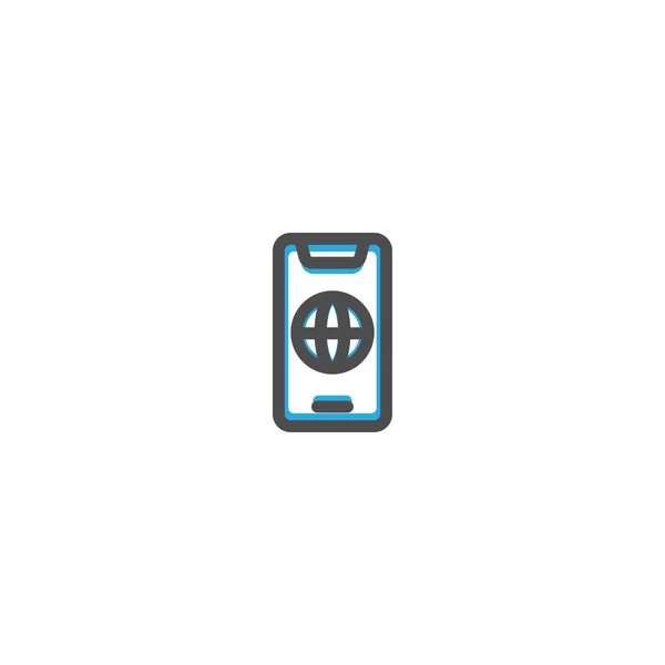 Telefon ikon Line Design. E handel ikonen vektorillustration — Stock vektor