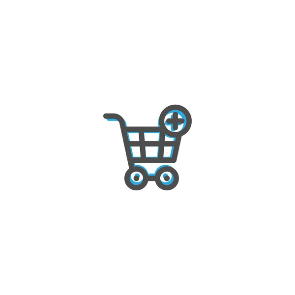 Diseño de línea de icono de carro. Icono de comercio electrónico vector ilustración — Vector de stock