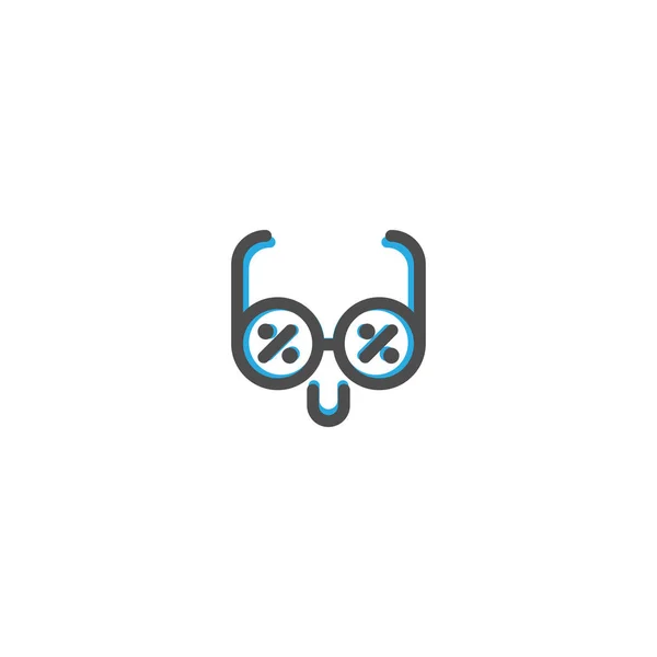 Gafas Icon Line Design. Icono de comercio electrónico vector ilustración — Vector de stock