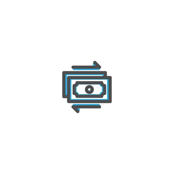 Progettazione linea Cash Icon. E Commercio icona vettoriale illustrazione — Vettoriale Stock