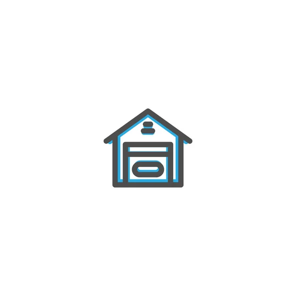 Warehouse Icon Line Design. E Commerce icon vector illustration — Stock Vector