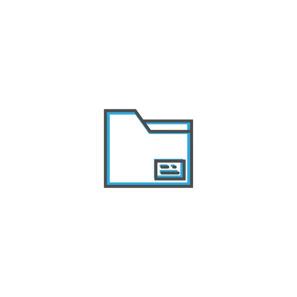 Projekt folderu ikona. Podstawowe ikony ilustracja wektorowa — Wektor stockowy