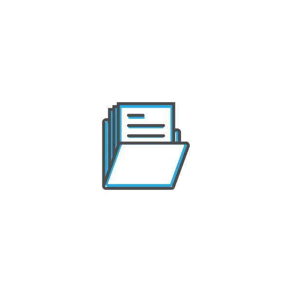 Folder icon design. Essential icon vector illustration — Stock Vector