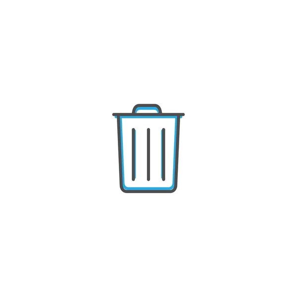 Gerbage Icon Design. wesentliche Icon-Vektor-Illustration — Stockvektor