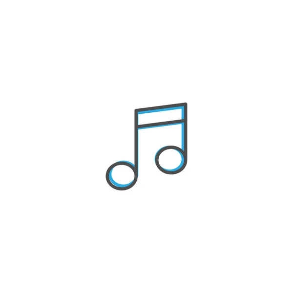 Musik-Player-Icon-Design. wesentliche Icon-Vektor-Illustration — Stockvektor