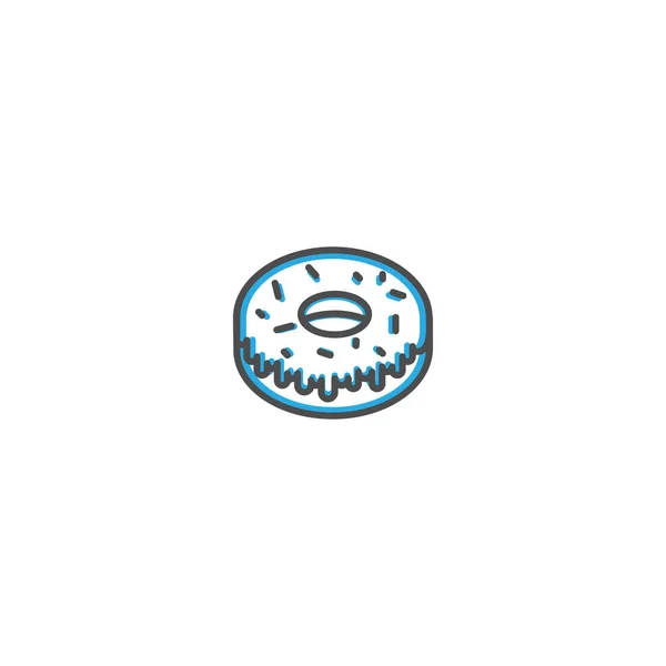 Donut-Icon-Design. Gastronomie Icon Vektor Illustration — Stockvektor