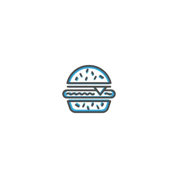 Hamburger Ikonendesign. Gastronomie Icon Vektor Illustration — Stockvektor