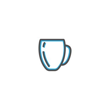 Kupa simgesi tasarım. Gastronomi simge vektör çizim