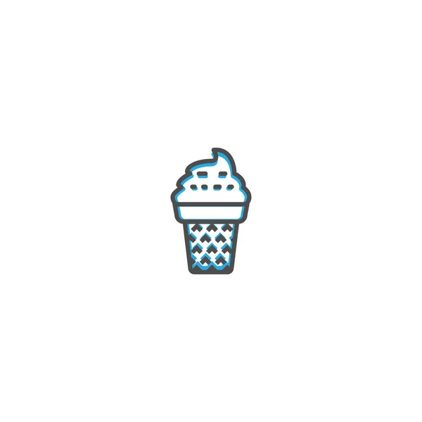 Design de ícone de sorvete. Ilustração do vetor ícone da gastronomia —  Vetores de Stock