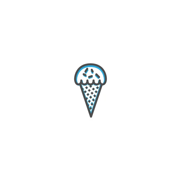 Design de ícone de sorvete. Ilustração do vetor ícone da gastronomia —  Vetores de Stock
