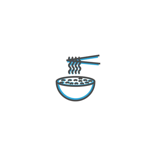 Conception d'icône de nouilles. Illustration vectorielle icône de la gastronomie — Image vectorielle