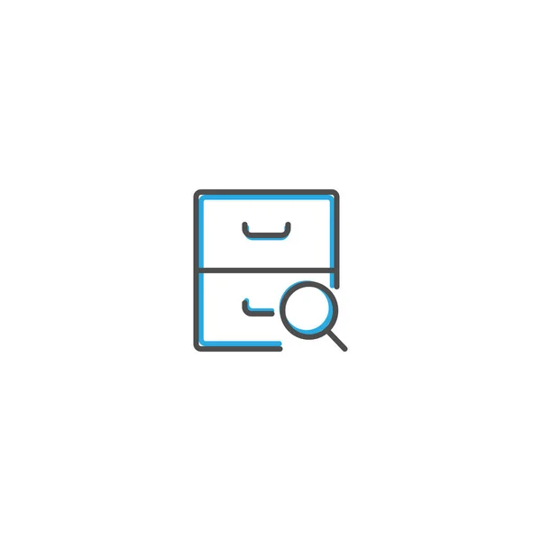 Archiv-Icon-Design. Interaktion Symbol Linie Vektor Illustration — Stockvektor