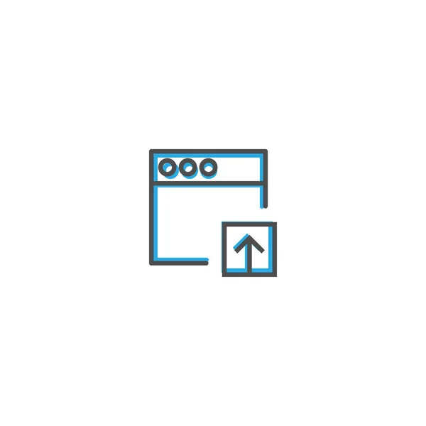 Browser-Icon-Design. Interaktion Symbol Linie Vektor Illustration — Stockvektor