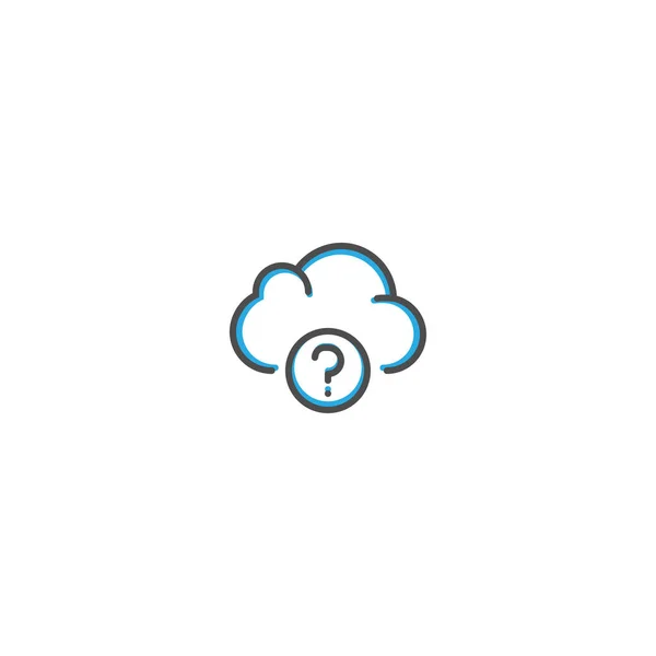 Diseño de iconos de Cloud Computing. Icono de interacción línea vector ilustración — Vector de stock