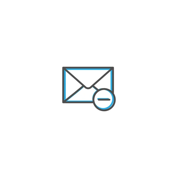 Design de ícones de envelope. Ilustração vetorial de linha de ícone de interação — Vetor de Stock