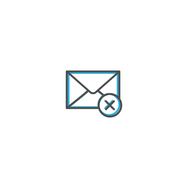 Envelope icon design. Interaction icon line vector illustration — Stock Vector