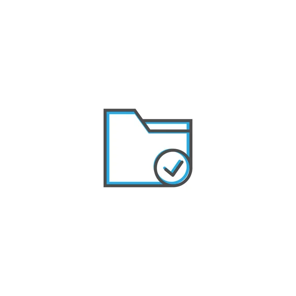 Folder icon design. Interaction icon line vector illustration — Stock Vector