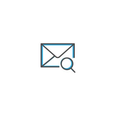 Posta simgesi tasarım. Etkileşim simgesi çizgi vektör çizim