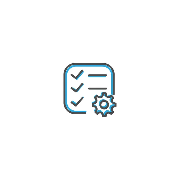 Lista icono de diseño. Icono de interacción línea vector ilustración — Vector de stock