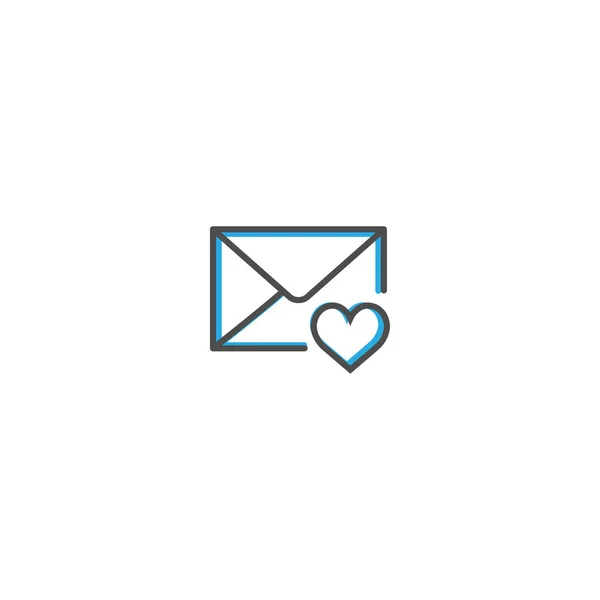 Diseño de iconos de correo. Icono de interacción línea vector ilustración — Vector de stock