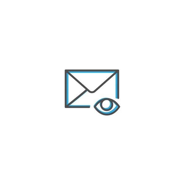 Diseño de iconos de correo. Icono de interacción línea vector ilustración — Vector de stock
