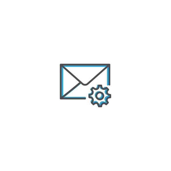 Design icona della posta. Interazione icona linea vettoriale illustrazione — Vettoriale Stock